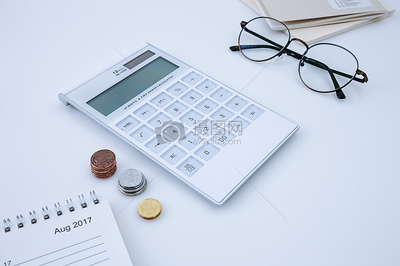 商業辦公會計計算器桌面